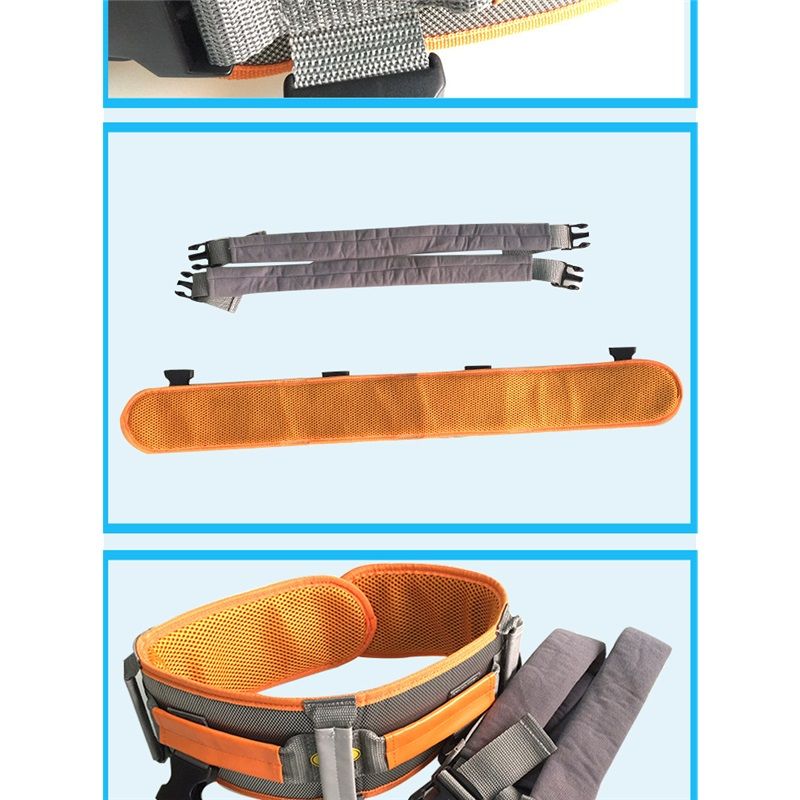 Upgraded  Buckle Gait Belt with Detachable Leg Straps Medical Transfer Belt Lift Belt for Elderly & Disabled Stairlift Patients Senior Walking Assistance Disability Aids (Orange) - Image 5