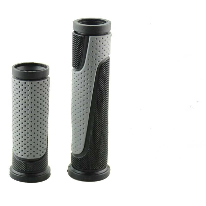 Lightweight Bicycle Grips - 125mm & 90mm, Inner diameter 22mmAnti-Slip, Suitable for Mountain Bikes(black gray) - Image 1