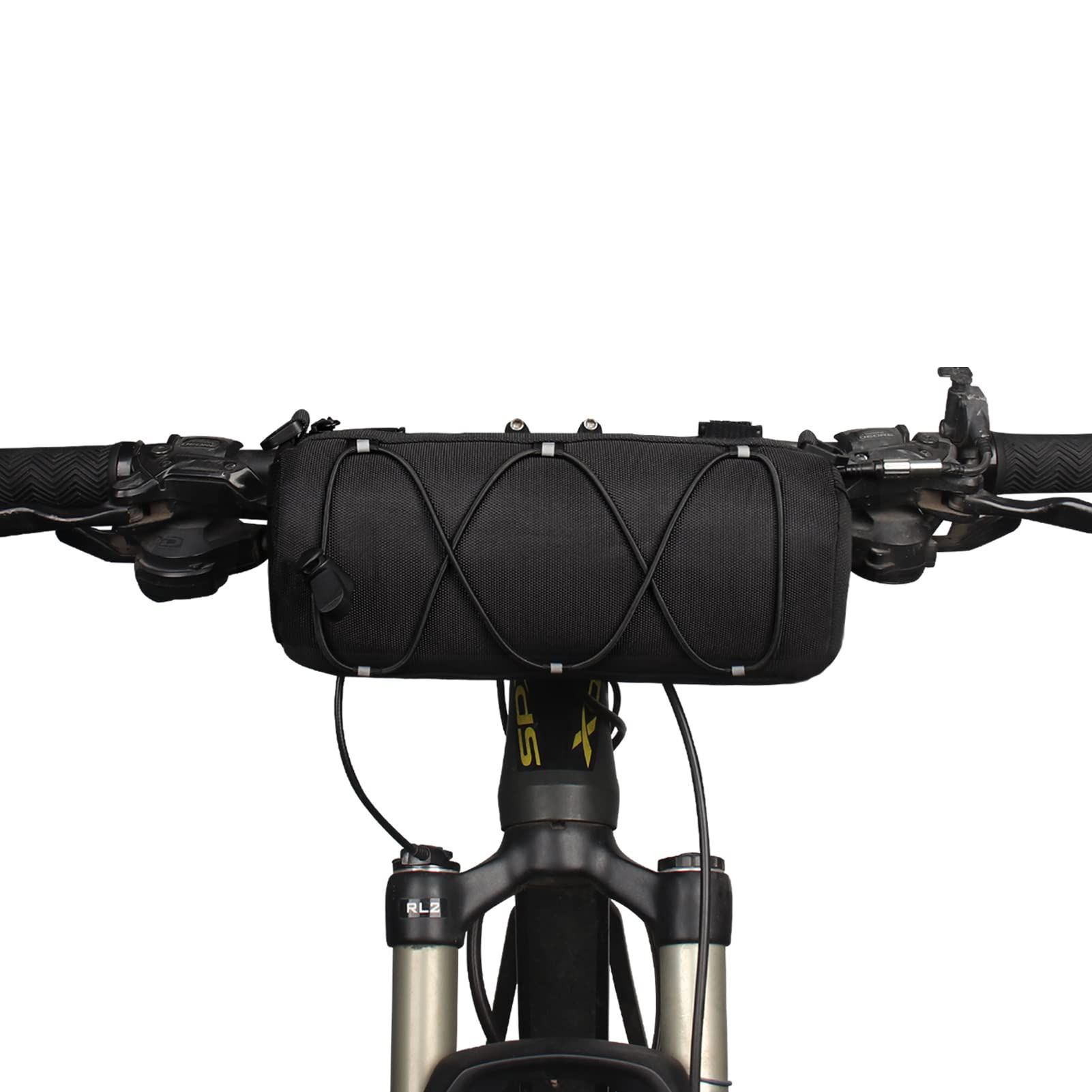 Bike Handlebar Bag, Bicycle Front Bag Shoulder Bag Storage Bag with Shoulder Strap for Road Mountain Bike Cycling Travel（black,22*11*11cm) - Image 3