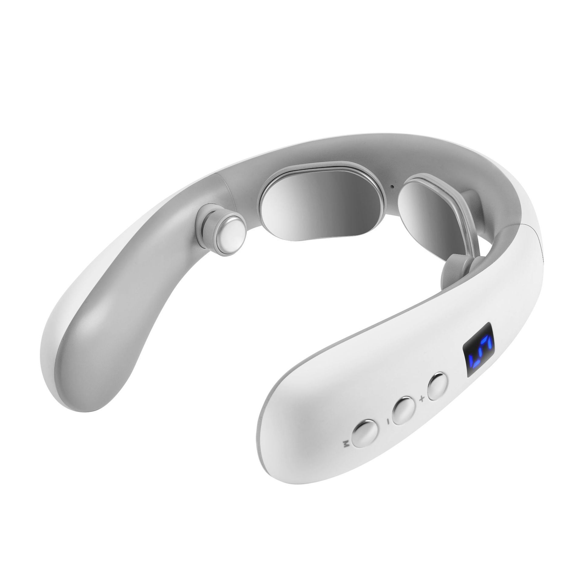 Neck Massager with Heat, Electric Pulse Neck Massager for Pain Relief, Wireless  Intelligent Massager for Women（white,15.3*13.9*3.45cm) - Image 2