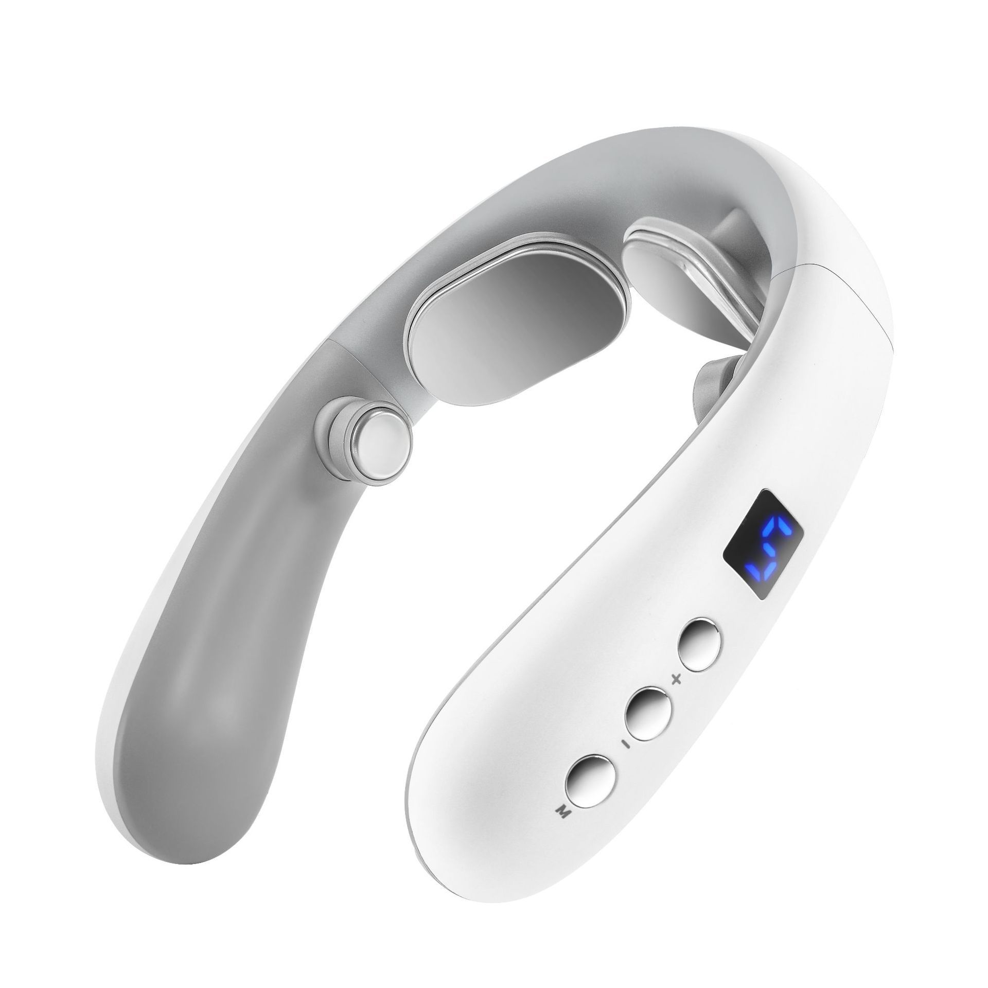 Neck Massager with Heat, Electric Pulse Neck Massager for Pain Relief, Wireless  Intelligent Massager for Women（white,15.3*13.9*3.45cm) - Image 3