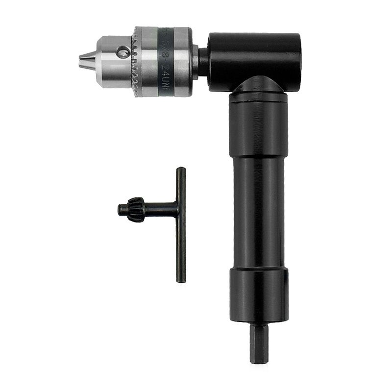 Drill Chuck Extension,  90 degree attachment Adapter With 3/8