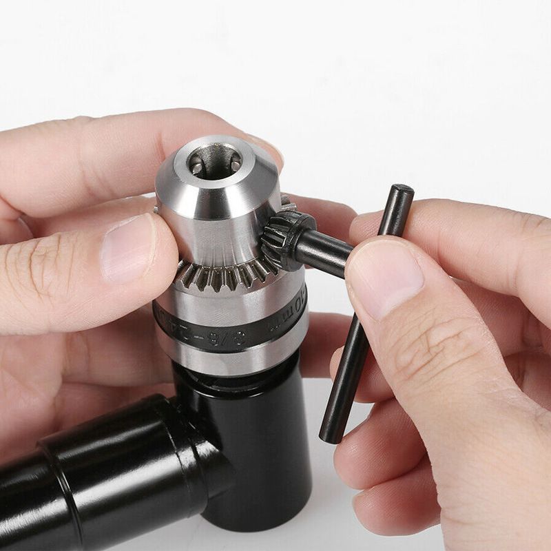 Drill Chuck Extension,  90 degree attachment Adapter With 3/8