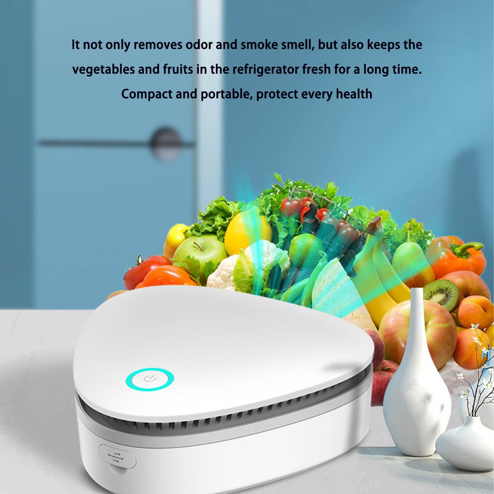 Odor Remover Machine for Smoke Smell, Smoke Odor Remover, Odor Remover for Smoke Smell, Mini Ultimate Odor Purifier for Home,Car,Refrigerator,Shoe Cabinet（11.5*11.5*4.3cm,white) - Image 5