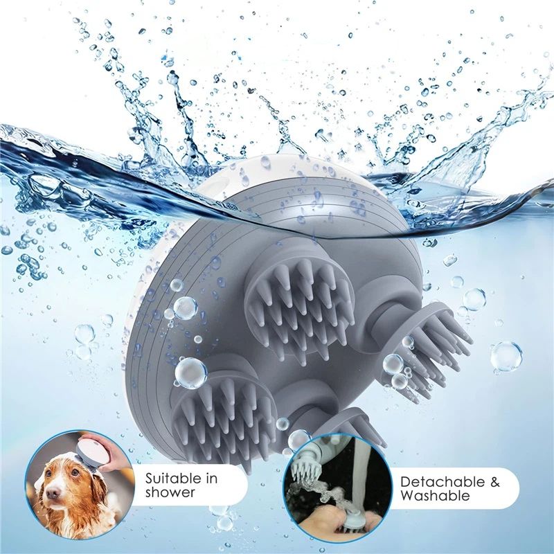 Electric Scalp Massager, Head Massager with 4 Massage Heads, Back and Scalp Massager Relieving Tight Stiffness Muscles（white,11*7cm） - Image 5
