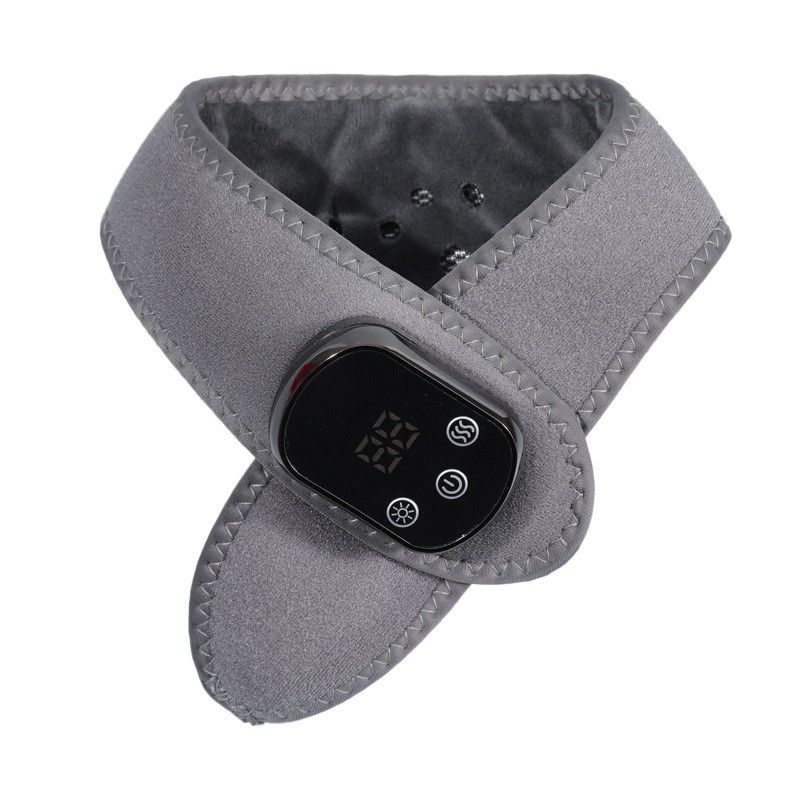 Cordless Neck Heating Pad with Massage, Neck Massager with Heat, Neck Heating Pad for Pain Electric, Heated Neck Brace Wrap Soreness Stiffness Pain Relief - Image 1