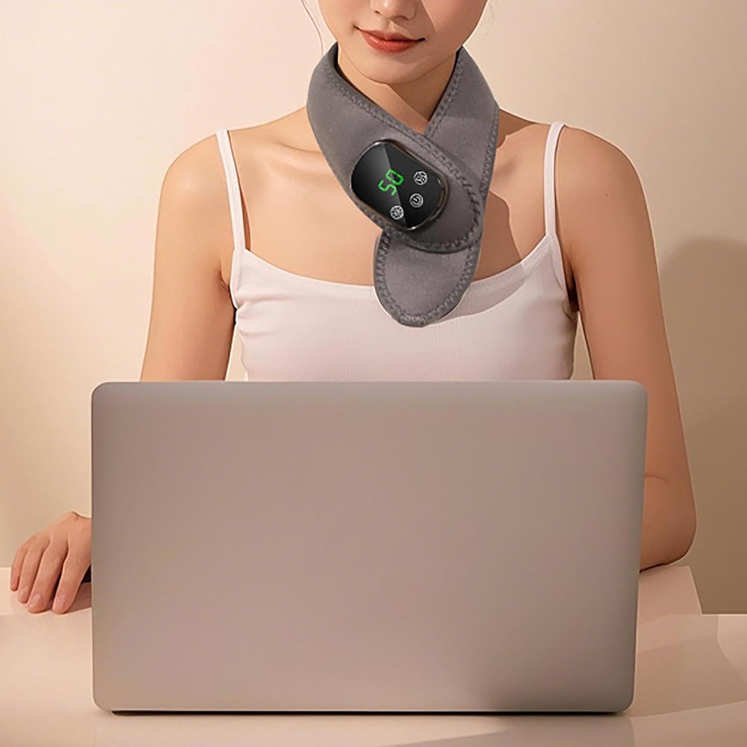 Cordless Neck Heating Pad with Massage, Neck Massager with Heat, Neck Heating Pad for Pain Electric, Heated Neck Brace Wrap Soreness Stiffness Pain Relief - Image 5