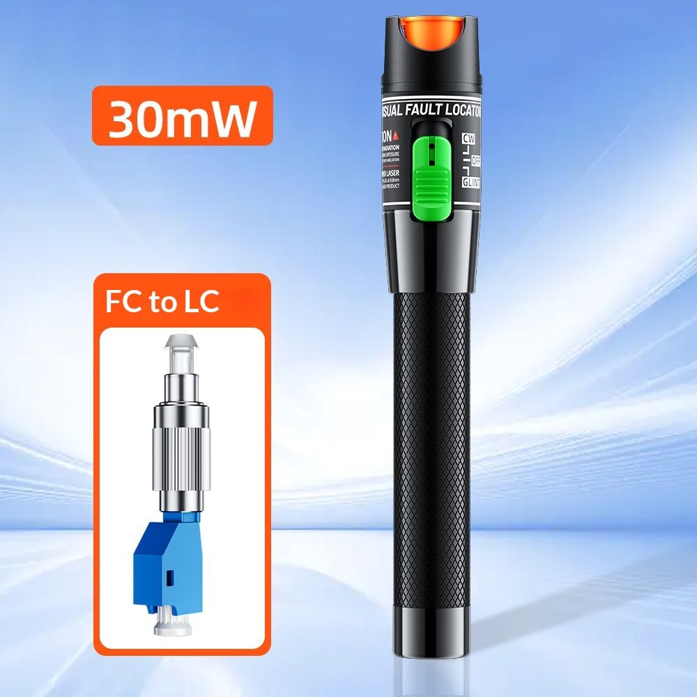Visual Fault Locator Fiber Optic Tester - Fiber Optic Cable Tester Meter with FC to LC Adapter - Tools Tester Kit for LC/FC/SC/ST, Network Cable Test - Image 1