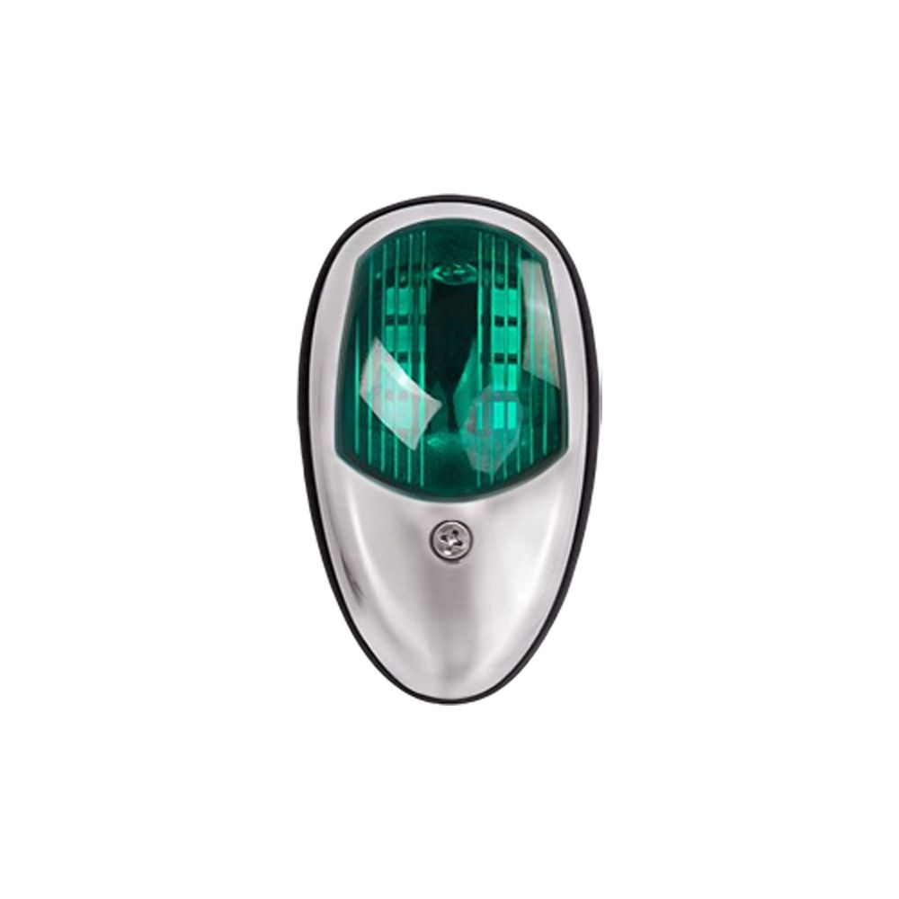 Boat Navigation Lights Red and Green Bow Light LED  Vertical Mount 1 Pair (Vacuum Electroplate Silver) - Image 2