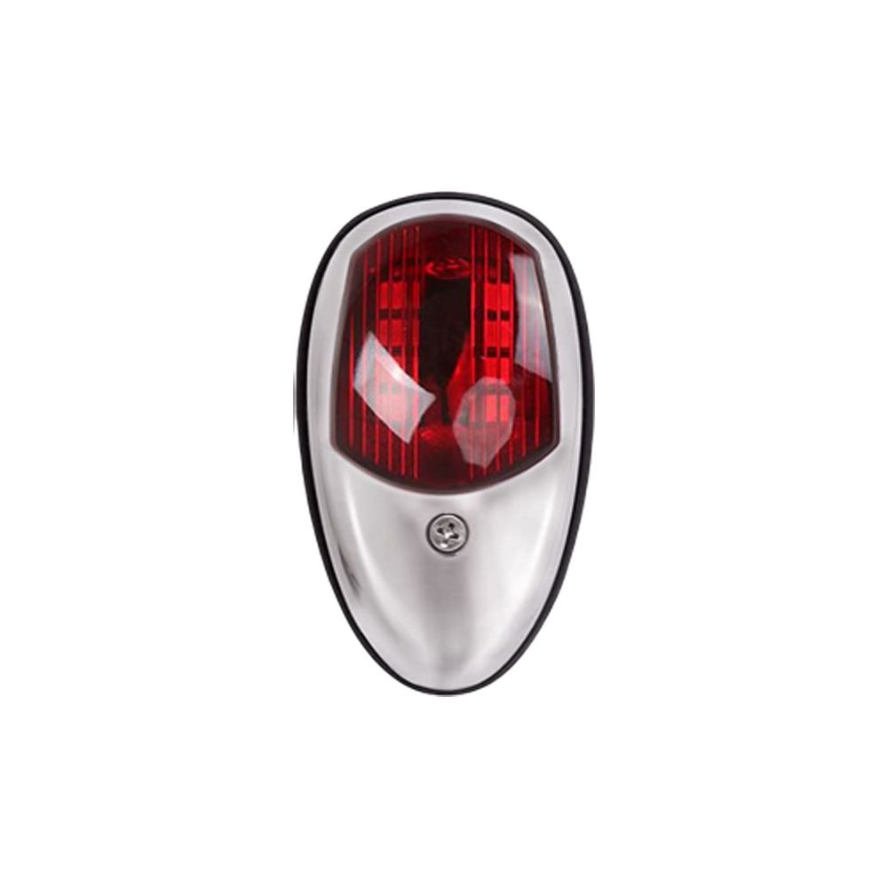 Boat Navigation Lights Red and Green Bow Light LED  Vertical Mount 1 Pair (Vacuum Electroplate Silver) - Image 3