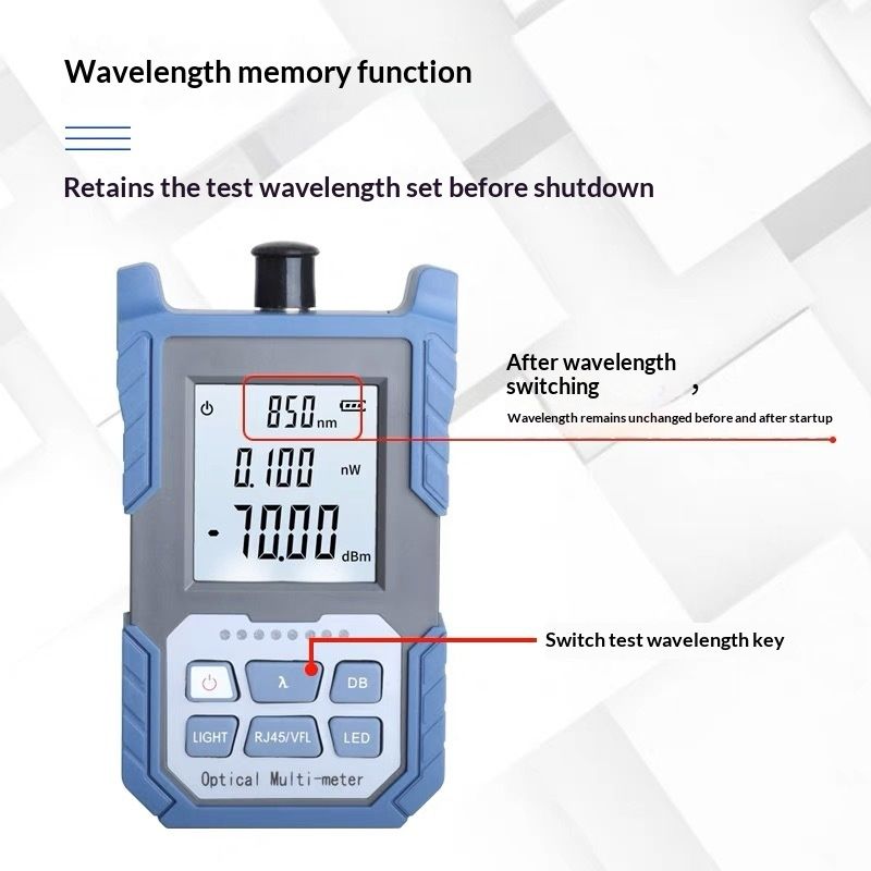 Unique Portable Optical Multimeter, Photometer with VFL, Test Range: 800-170mm  Optical Fiber Power Meter FC/SC/ST Universal Interface - Image 3