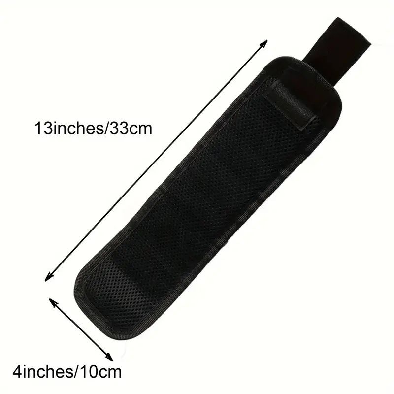 Magnetic Wristband by Wrap-It Storage - Black - Great Father Gift Wrist Magnet Tool Belt and Screw Holder（Black 5 rows with 10 magnets）Only wristband - Image 5