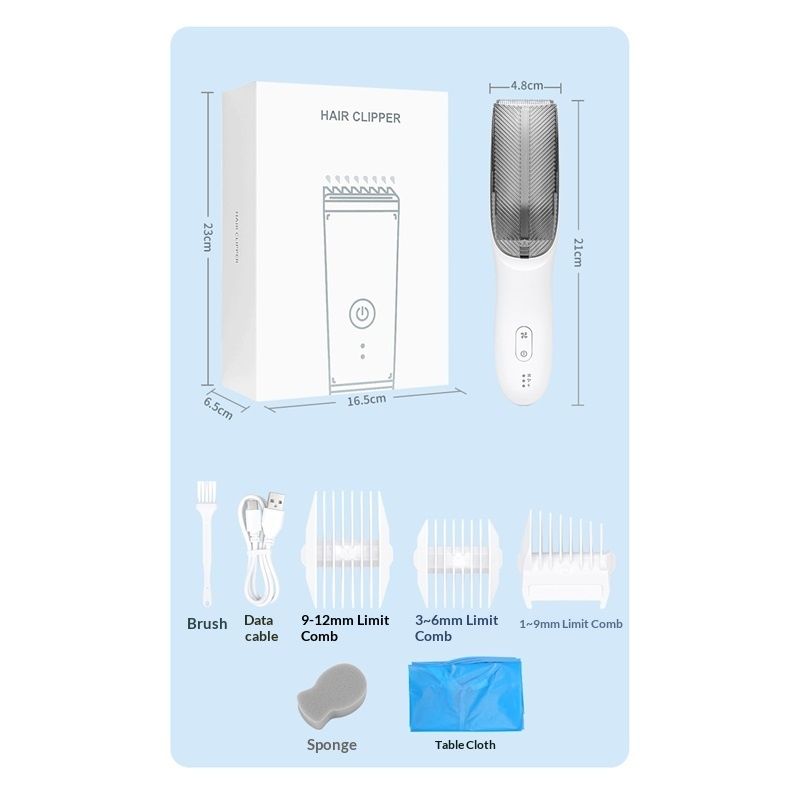 Cordless Baby Hair Clippers,  3 Guide Combs  Baby Hair Clipper Quiet Hair Clipper for Baby, Hair Clipper Auto Suck Snipped Hair, IPX7 Waterproof Rechargeable white - Image 5
