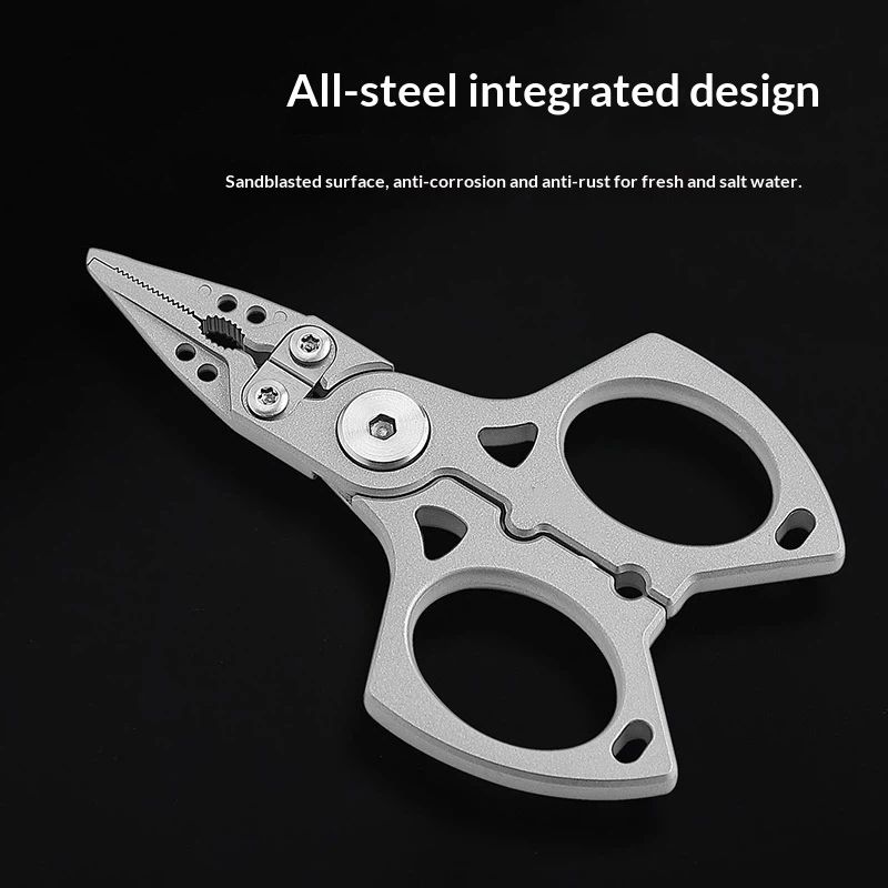 Fishing Pliers Saltwater, Stainless Steel Fishing Pliers with Split Ring, Fish Hook Remover,  Fishing Gift for Men - Image 2