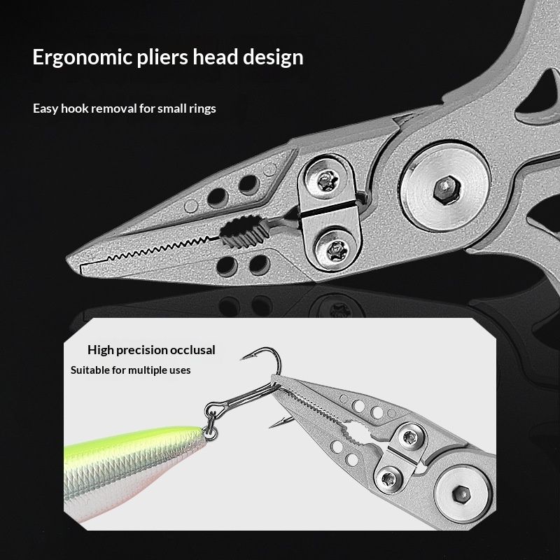 Fishing Pliers Saltwater, Stainless Steel Fishing Pliers with Split Ring, Fish Hook Remover,  Fishing Gift for Men - Image 3