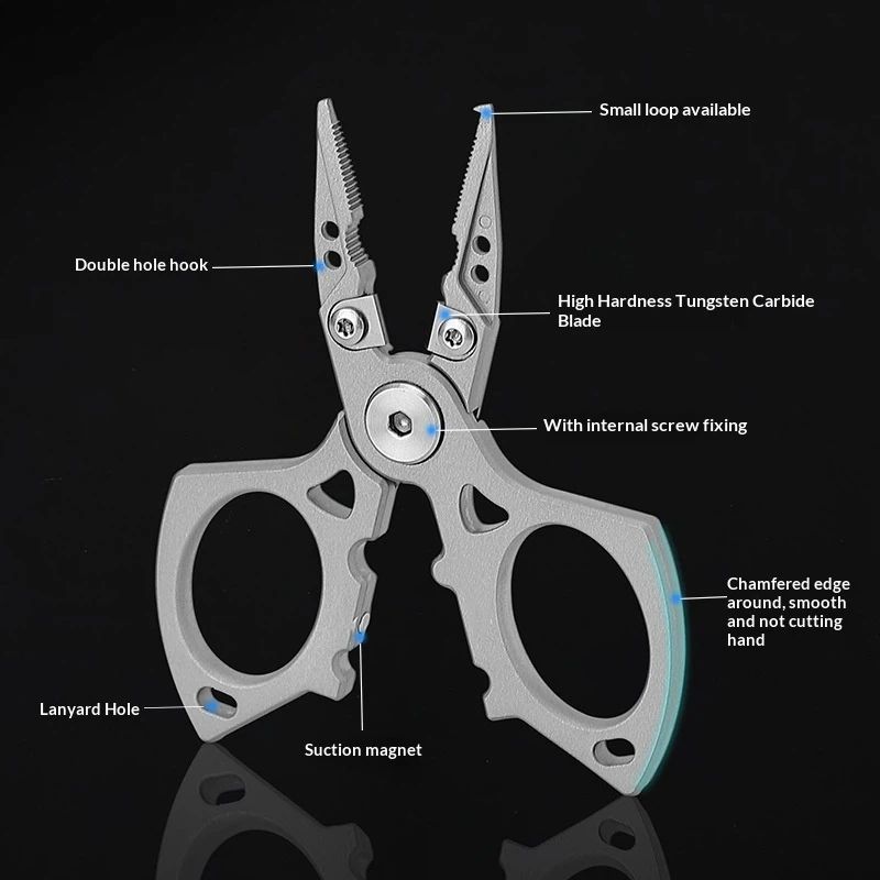 Fishing Pliers Saltwater, Stainless Steel Fishing Pliers with Split Ring, Fish Hook Remover,  Fishing Gift for Men - Image 4