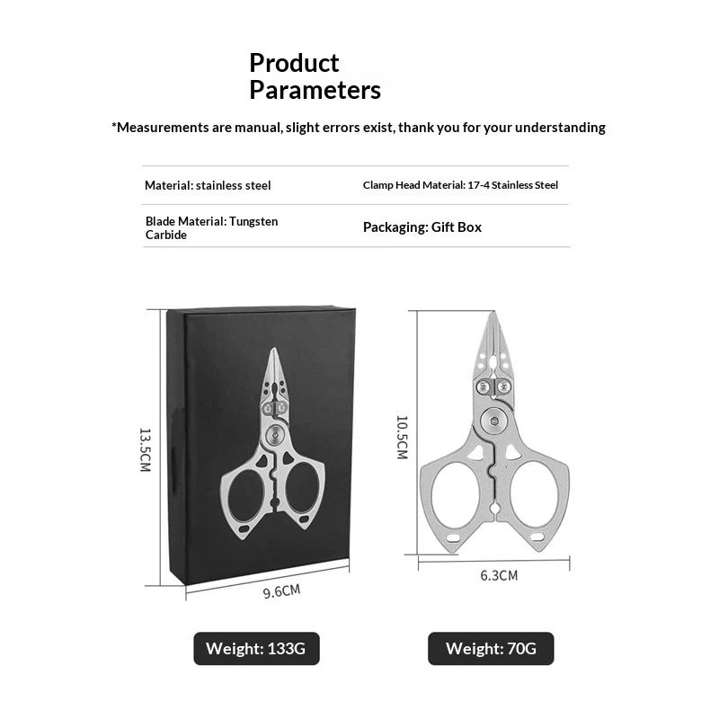 Fishing Pliers Saltwater, Stainless Steel Fishing Pliers with Split Ring, Fish Hook Remover,  Fishing Gift for Men - Image 5