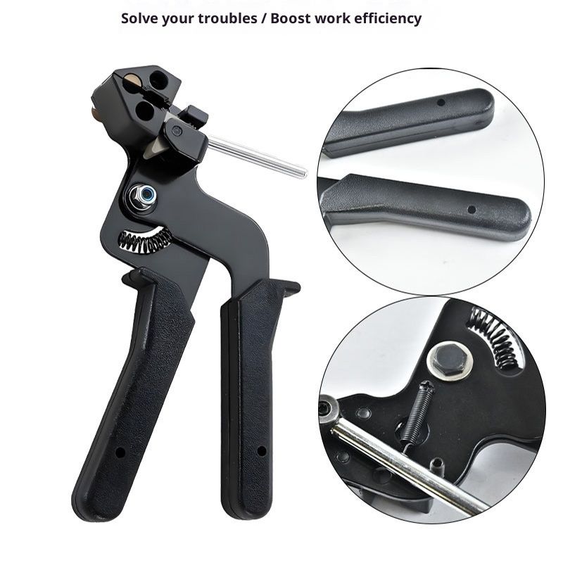 Cable Tie Gun，Stainless Steel Zip Tie Gun, Special Tool For Fastening And Cutting Metal Cable Ties. Stainless Steel Zip Tie Tool Used to Repair Fence, Pipe Wrap, - Image 2