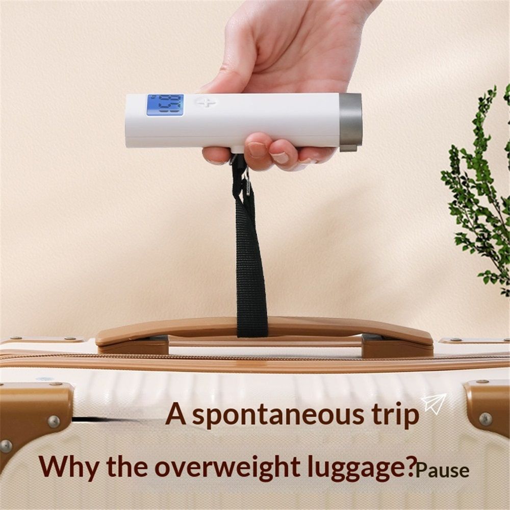 Digital Luggage Scale, Portable for Travel, Hanging Baggage Scale, Suitcase Scale, Weight Scales for Travel Accessories,Batteries Included, High Capacity Up to 110 lb/50 kg, White - Image 4