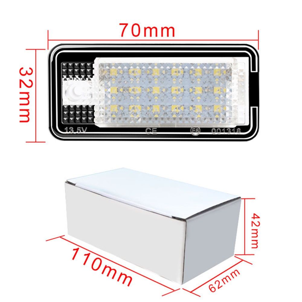 License Plate Lights LED Tag Lamps for A3 S3 A4 S4 A6 S6 A8 S8 Q7 RS4 License Number Plate Lamps, 6500K Xenon White, 2 Packs - Image 5