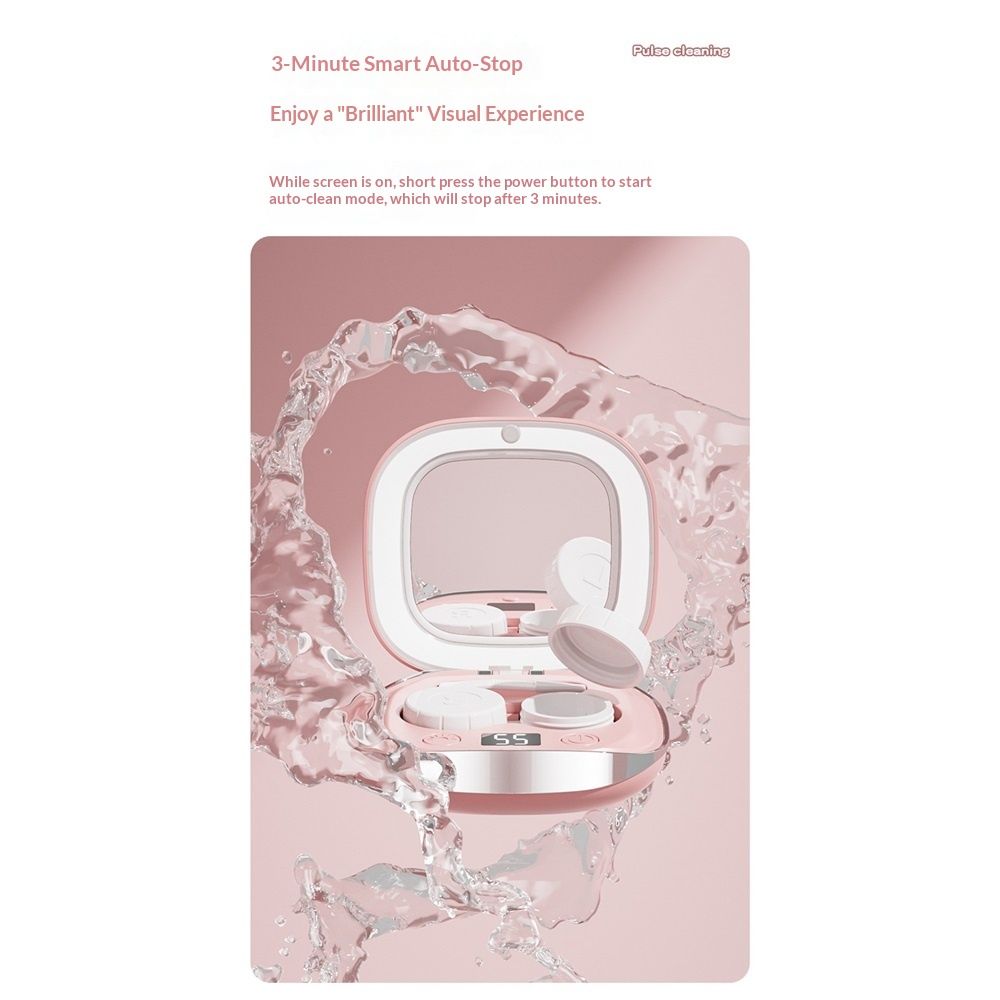 Upgraded Ultrasonic Contact Lens Cleaner【Intelligent Chip-Smart Modes】 Gentle Cleaning & 99% Brightness, Portable Soft Contact Lens Care Tools Home Travel - Image 5