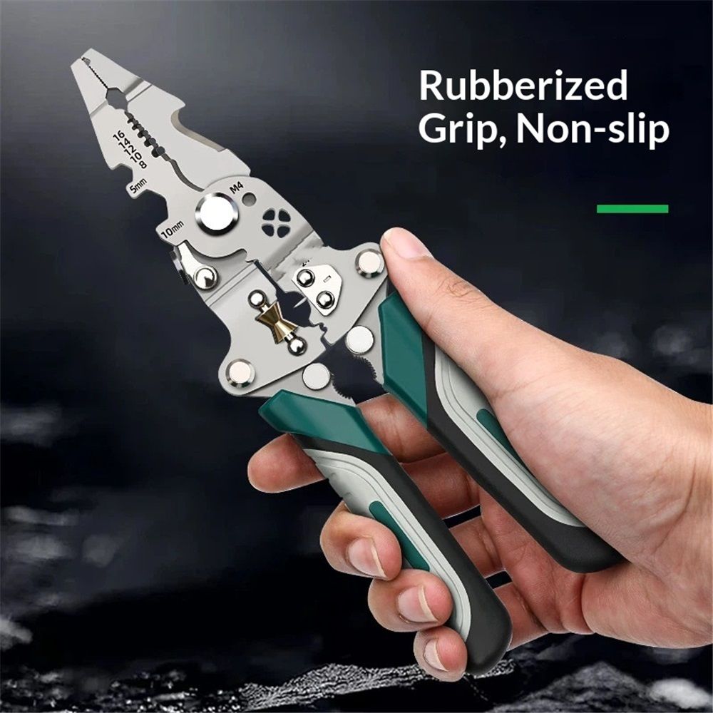 18 In 1 Foldable Wire Stripper,Multifunctional Foldable Wire Stripper Electrical Pliers,For Cutting And Pulling Wires Cable Scissors (A) - Image 3