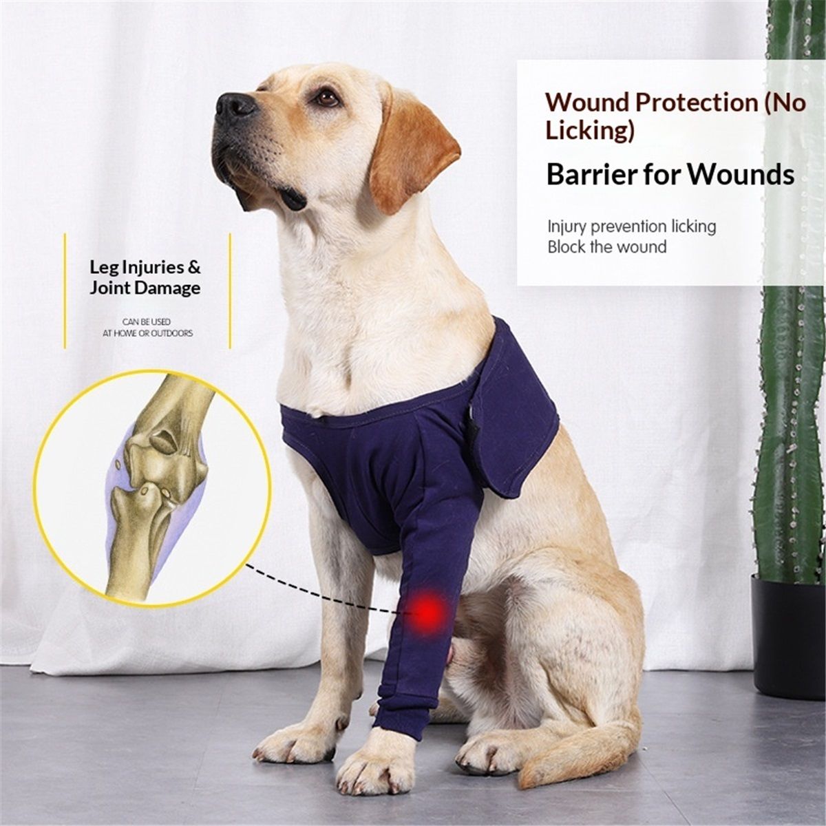 Dog Sleeves for Licking Dog Knee Brace After Surgery Wear for Dogs Abrasion Resistant Dog Recovery Sleeve for Dogs Cone Collar Alternative(XL) - Image 2
