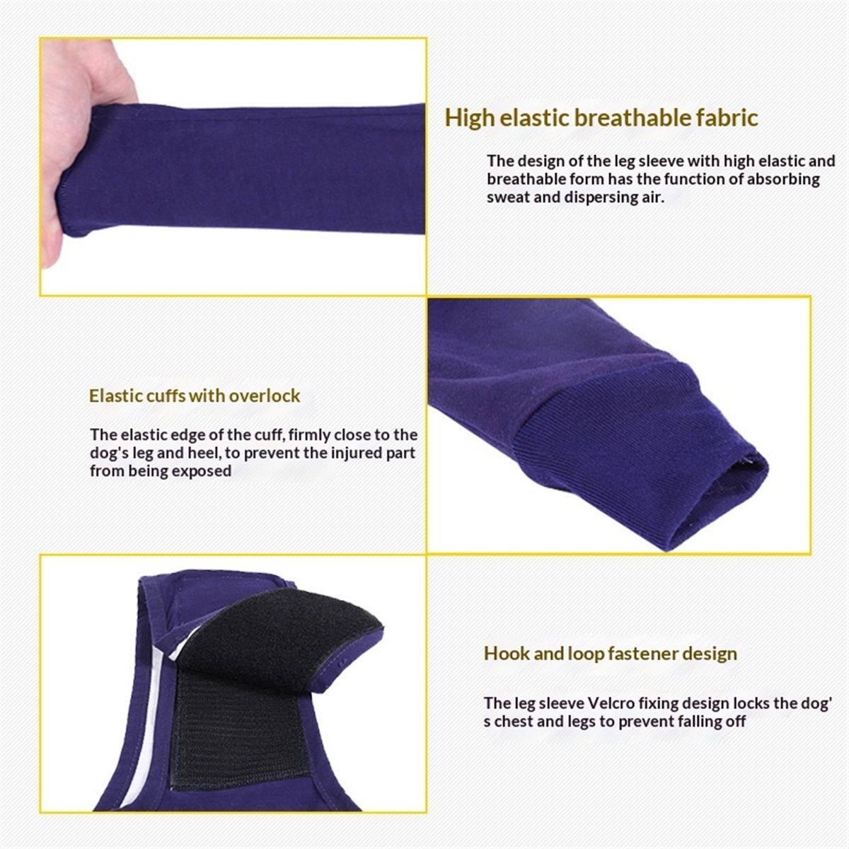 Dog Sleeves for Licking Dog Knee Brace After Surgery Wear for Dogs Abrasion Resistant Dog Recovery Sleeve for Dogs Cone Collar Alternative(XL) - Image 5