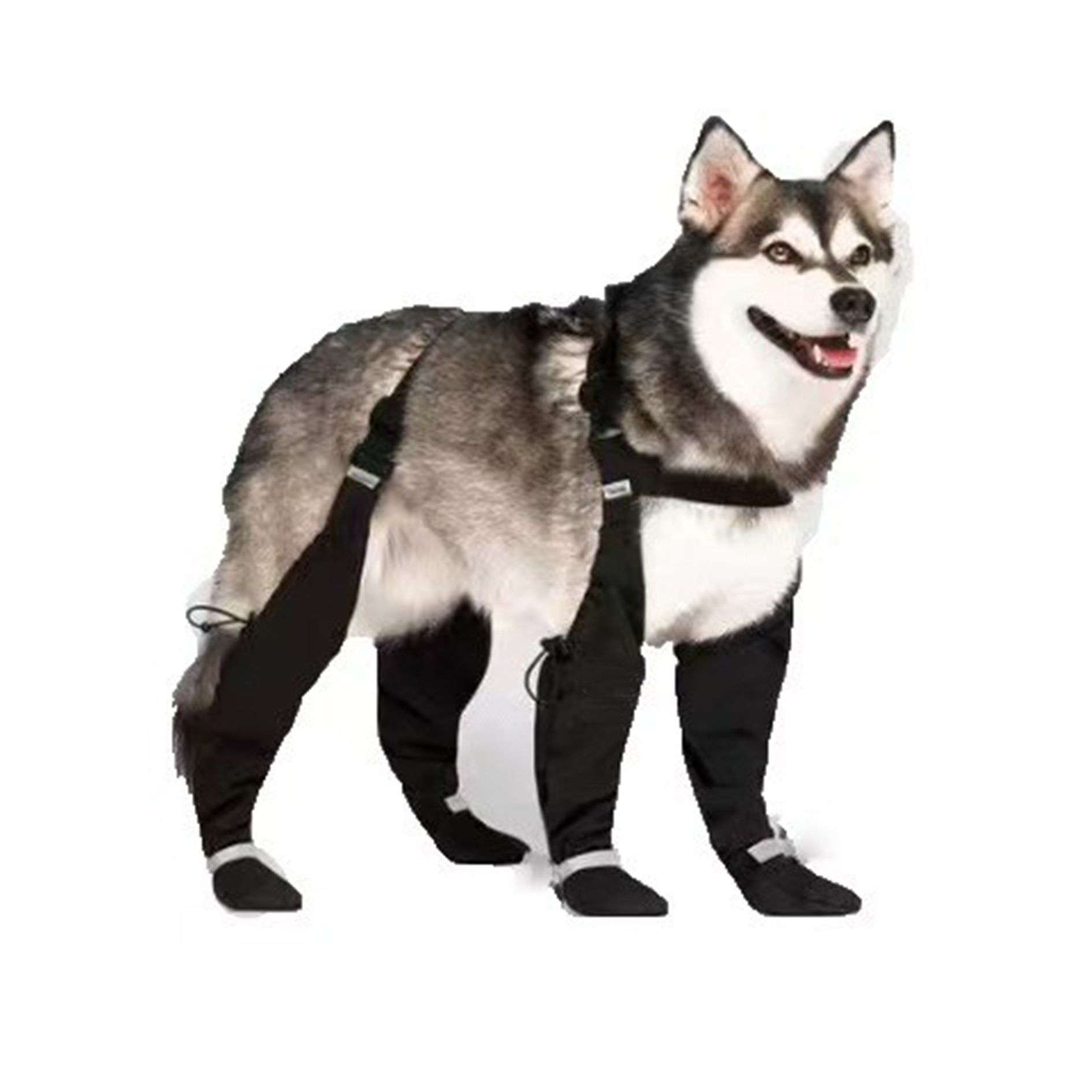 Dog Suspender Booties, Paw Boot Leggings Anti-Slip, Pet Snow Pants with Attached Boots Waterproof, Adjustable Suspender Shoes for Dogs Winter Snow Rain Hiking Paws Protector（L） - Image 2