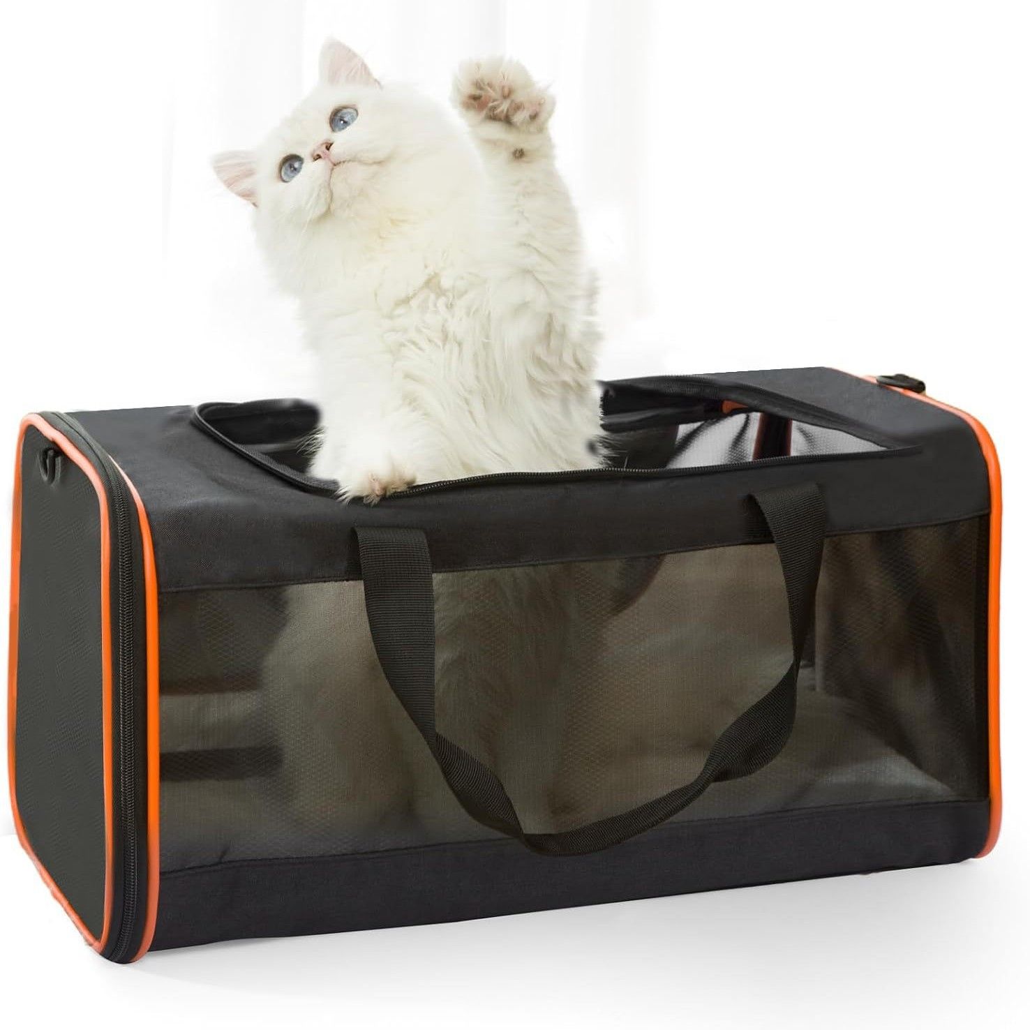 Cat Carriers for Large Cats 20 lbs+ Soft Pet Carrier for Small Dog/Durable 2 Kitty Travel Bag/Medium Big Cats Puppy 15 Pounds/Softside Cat Carrier Large(oniy bag) - Image 1