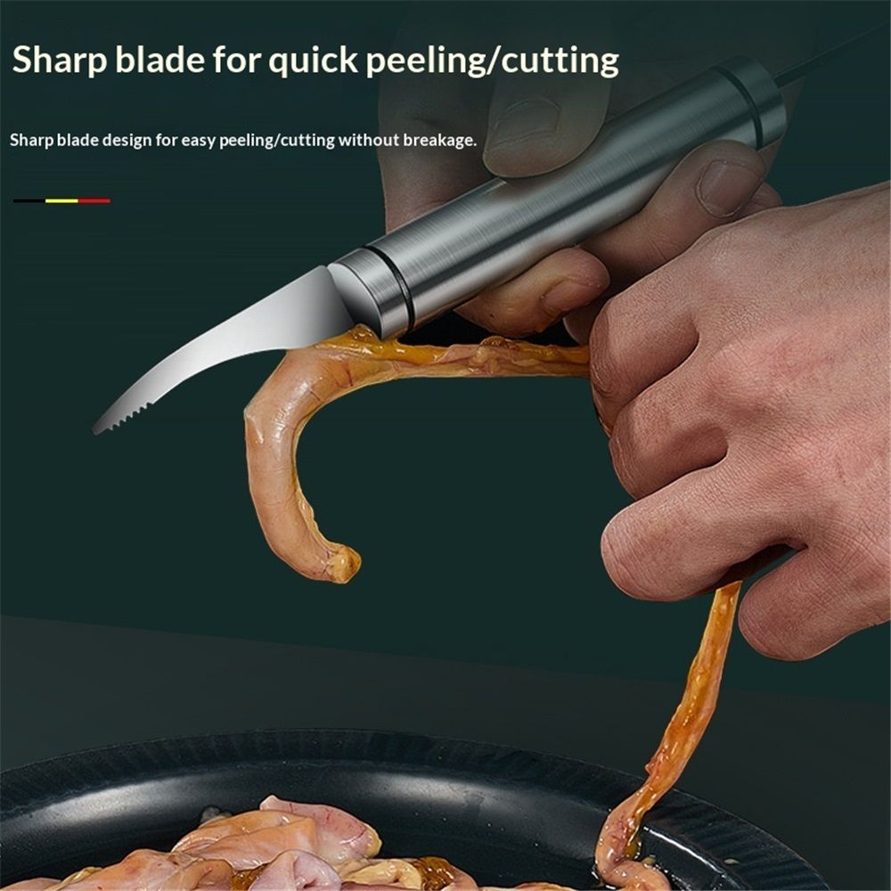 4 pack 5 In 1 Multifunctional Shrimp Line Fish Maw Knife, New Stainless Steel Shrimp Deveining Tool Fish Scale Remover, Portable Shrimp Deveiner Tool and Peeler, Oyster Shucking Knife for Kitchen - Image 2