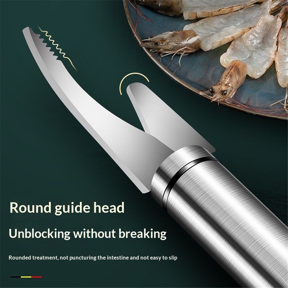4 pack 5 In 1 Multifunctional Shrimp Line Fish Maw Knife, New Stainless Steel Shrimp Deveining Tool Fish Scale Remover, Portable Shrimp Deveiner Tool and Peeler, Oyster Shucking Knife for Kitchen - Image 3