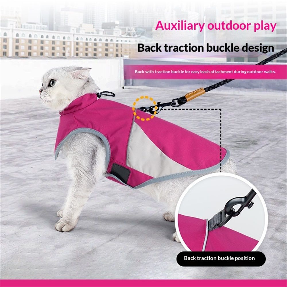 Dog/cat Jacket Outdoor Indoor Activities Waterproof Windproof Reflective Dog Cold Weather Winter Coat Vest Autumn Pet Apparel for Small Medium Large Dog/cat (M) - Image 3