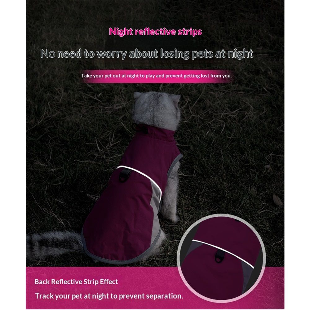 Dog/cat Jacket Outdoor Indoor Activities Waterproof Windproof Reflective Dog Cold Weather Winter Coat Vest Autumn Pet Apparel for Small Medium Large Dog/cat (M) - Image 4