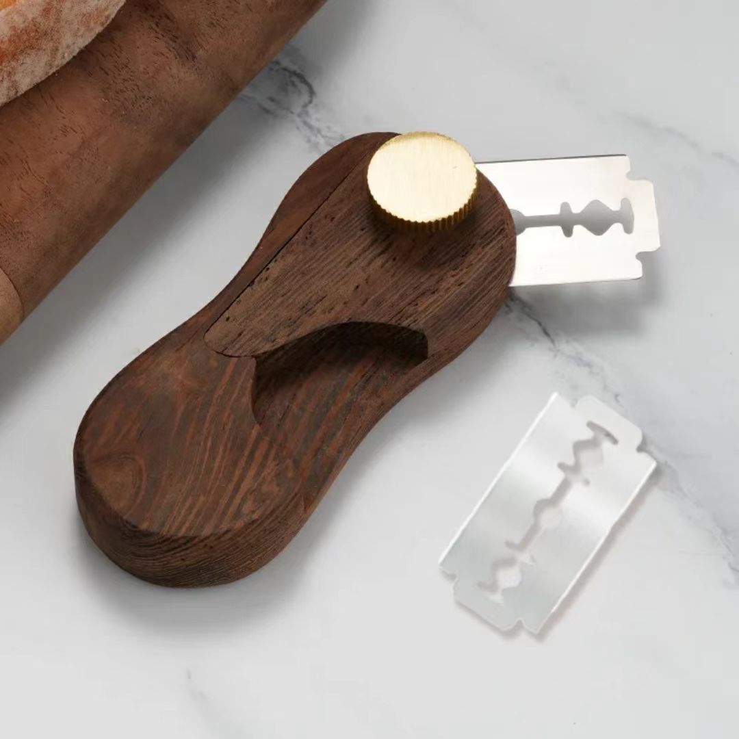 2 pack Wooden Bread Lame Dough Scoring Tool,Hand Crafted Sourdough Lame Scoring Tool,Bread Scorer Tool for Homemade Bread Baking,Dough Scoring Bread Knife with 2*10pcs Razor Blades - Image 3