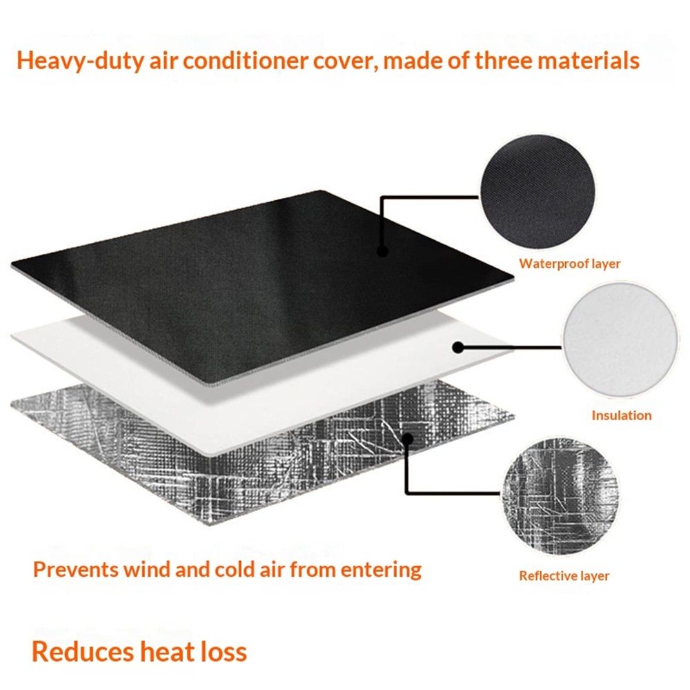 Window Air Conditioner Insulation Cover for Outside Unit, Outdoor Dust-Proof and Waterproof, 17