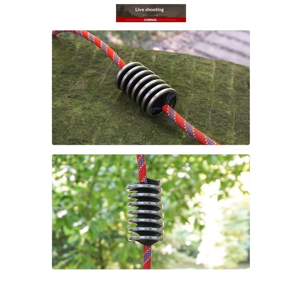 Health Gear Rope Brush, Rope Cleaner Climbing, Nylon Stainless Steel Climbing Rope Cleaner, Black Rope Cleaning Brush for Rope Way Mountaineering Cave Exploration Aerial Work - Image 3