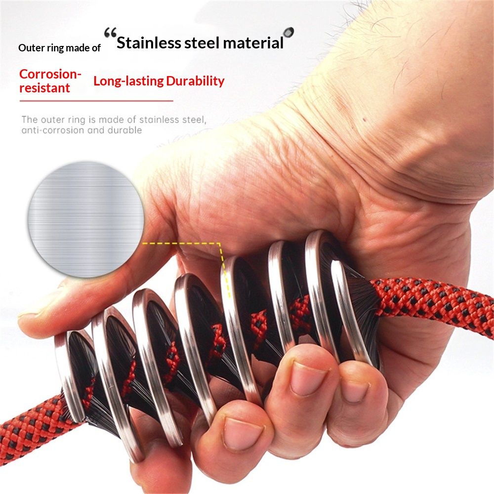 Health Gear Rope Brush, Rope Cleaner Climbing, Nylon Stainless Steel Climbing Rope Cleaner, Black Rope Cleaning Brush for Rope Way Mountaineering Cave Exploration Aerial Work - Image 5