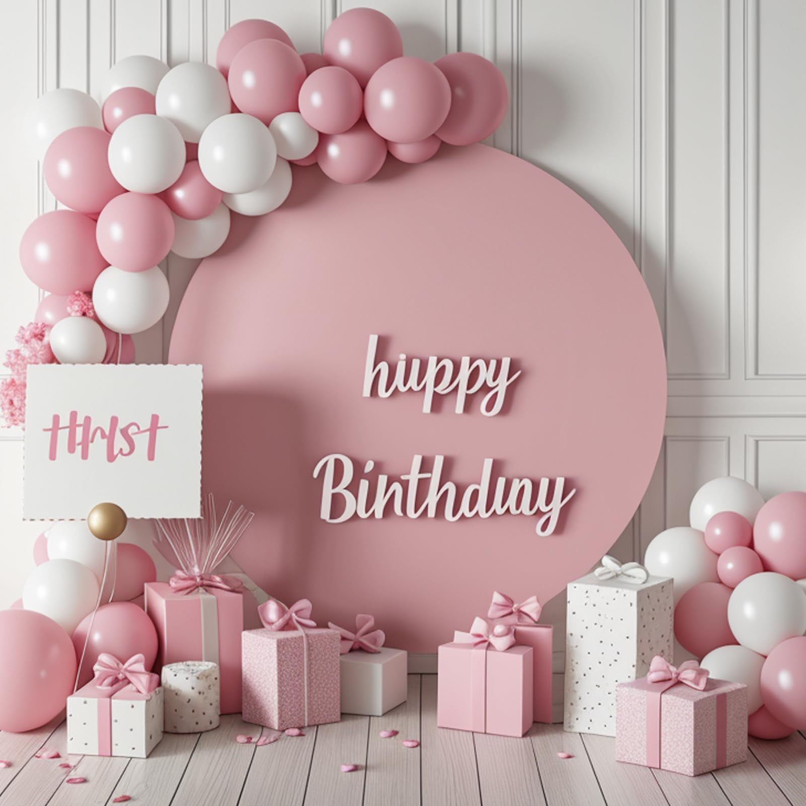 Round Backdrop Cover - 7.2x7.2ft Pink Circle Cover Round Photography Background for Birthday Party Baby Shower Wedding Decorations - Image 5
