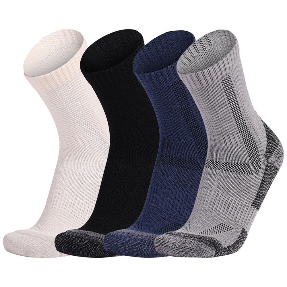 Wool Socks for Men & Women Casual Warm Winter Cozy Thermal Socks 4pairs Quarter Thin Wool Blend Running - Image 1