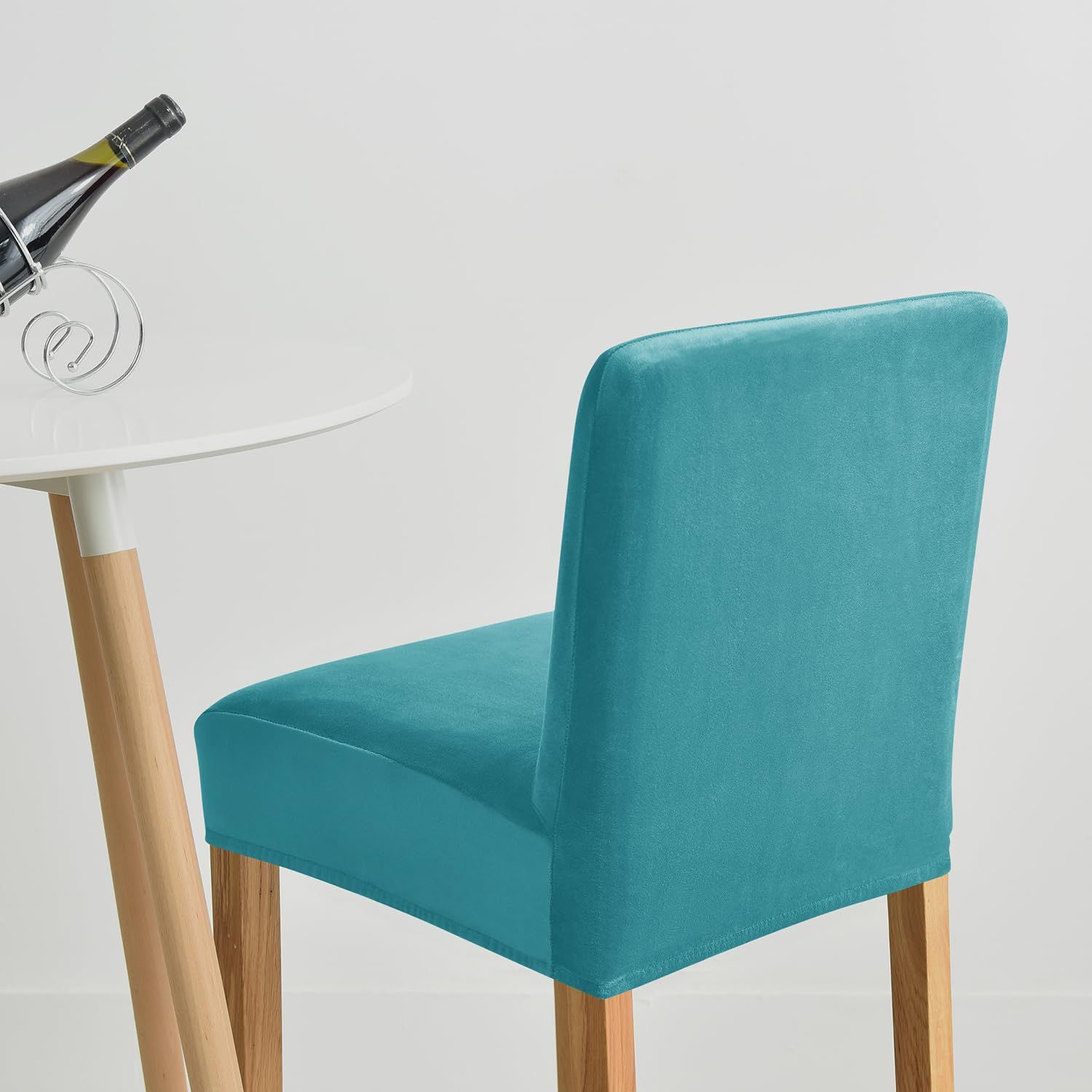 Stretch Removable Washable Dining Room Chair Covers,Bar Stool Covers,Barstool Chair Slipcovers Pub Counter Seat Cover (,Set of 2)Excluding chairs - Image 3