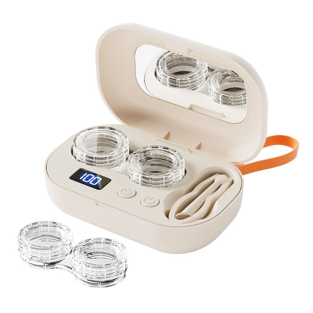Portable Ultrasonic Contact Lens Cleaner with USB Charger - Fit Disposable Soft, Colored & RGP Lenses - Travel & Home - Image 1