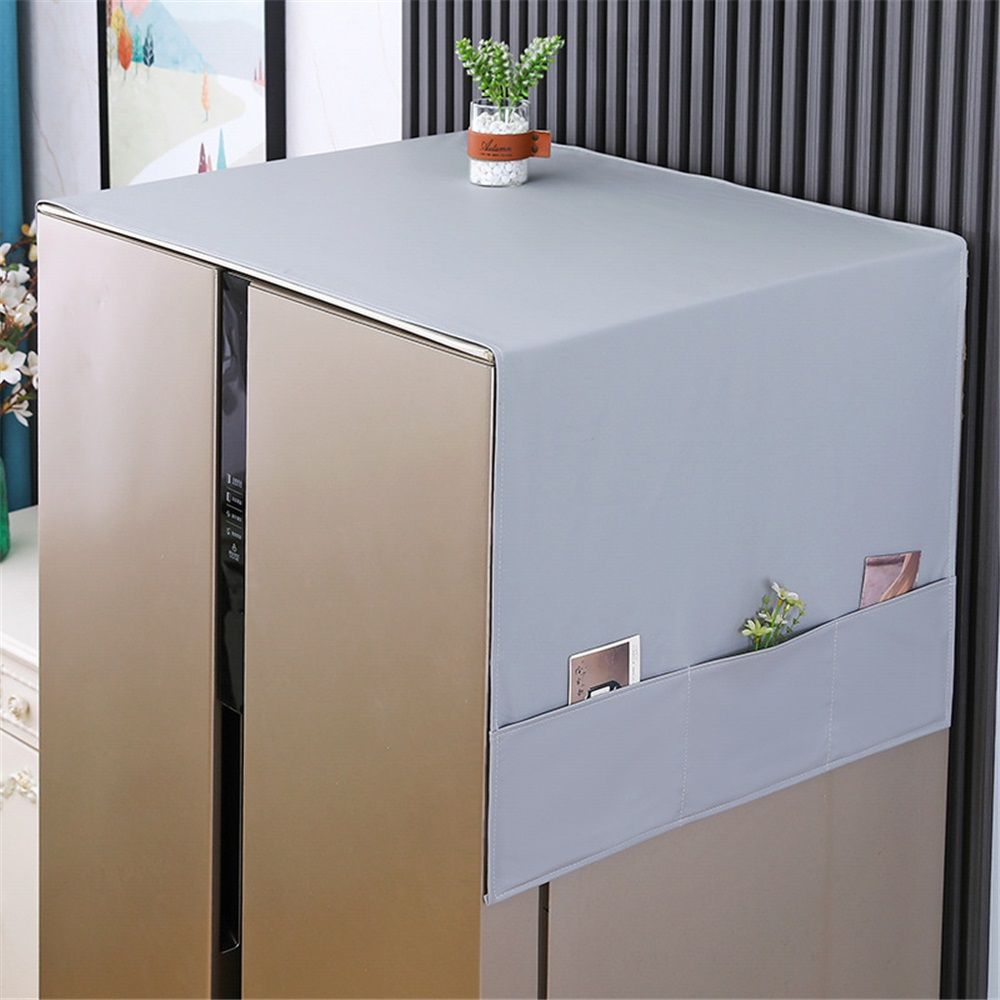 Fridge Dust Proof Cover Washing Machine Top Cover non-slip Refrigerator Top Cover Multi-Purpose Washing Machine Top Cover with Storage Pockets 180CMx68CM - Image 1