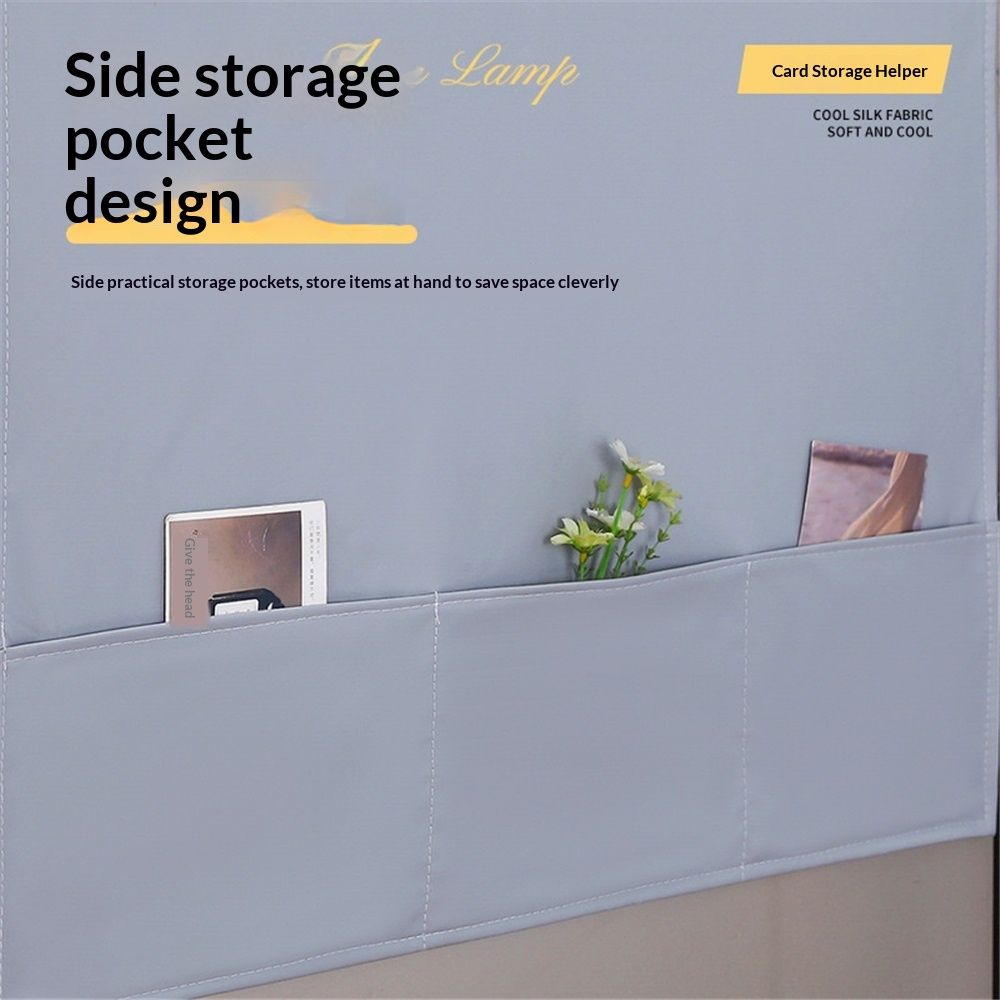 Fridge Dust Proof Cover Washing Machine Top Cover non-slip Refrigerator Top Cover Multi-Purpose Washing Machine Top Cover with Storage Pockets 180CMx68CM - Image 2