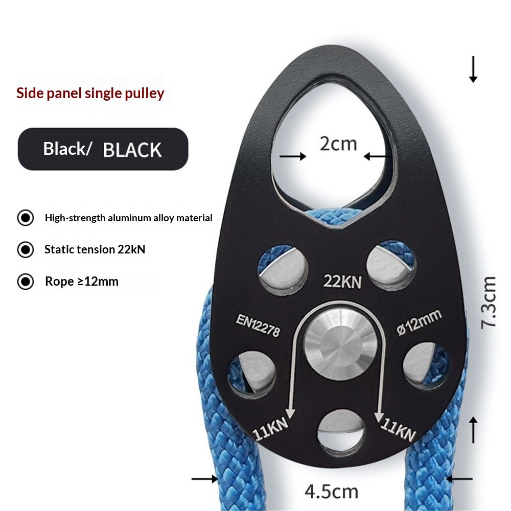 Micro Mobile Single Pulley,22kN(2200kg) for Rigging Arborist Climbing Rescue,2pcs  Climbing Pulley with Ball Bearing for Rock Climbing Arborist - Image 1