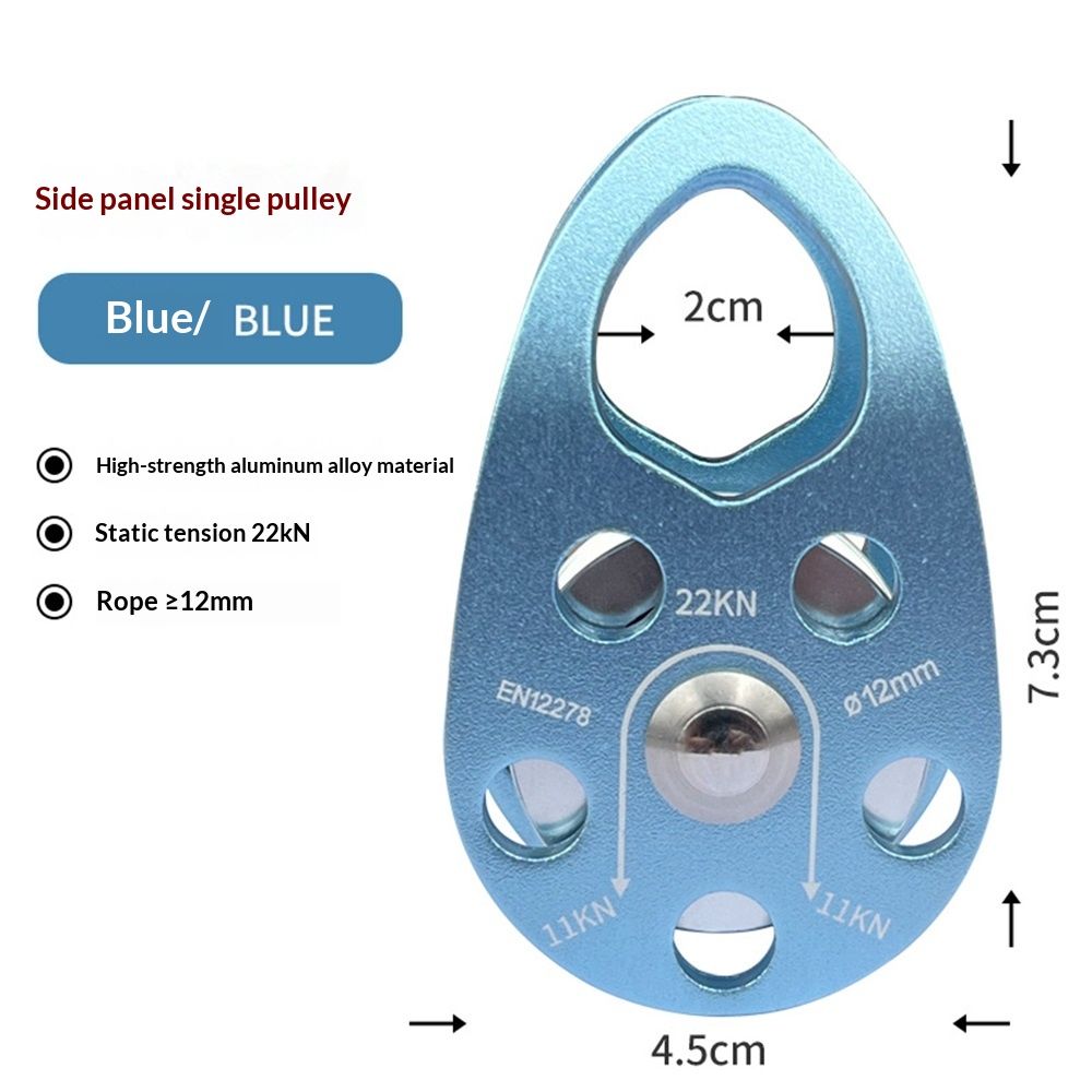 Micro Mobile Single Pulley,22kN(2200kg) for Rigging Arborist Climbing Rescue,2pcs  Climbing Pulley with Ball Bearing for Rock Climbing Arborist - Image 2