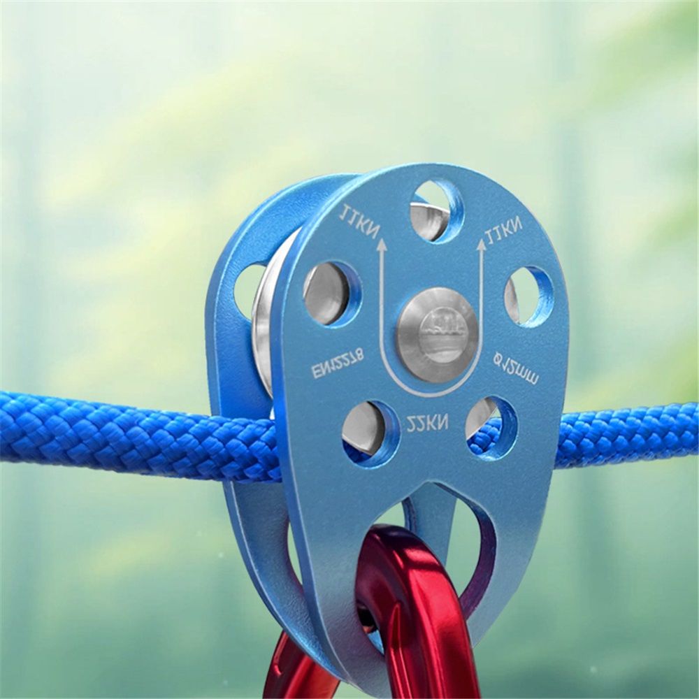 Micro Mobile Single Pulley,22kN(2200kg) for Rigging Arborist Climbing Rescue,2pcs  Climbing Pulley with Ball Bearing for Rock Climbing Arborist - Image 4