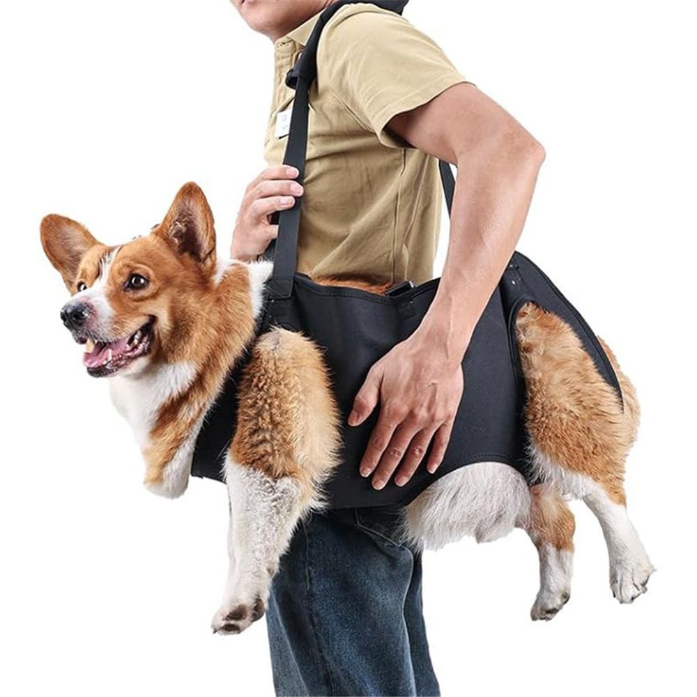 Dog Lift Harness, Emergency Backpack Pet Legs Support & Rehabilitation Sling Carrier, Adjustable Lifting Straps Carrier for Senior Elderly Dogs Joint Injuries Arthritis S - Image 2