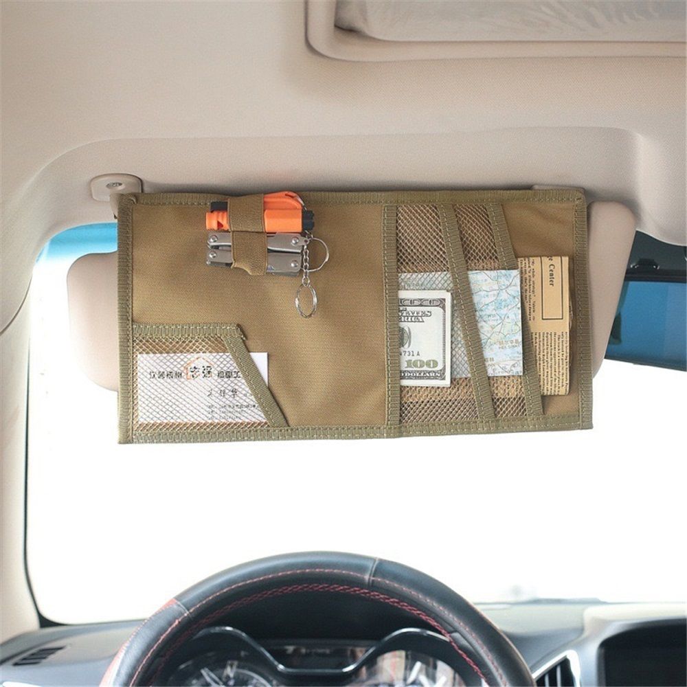 Car Visor Organizer  Universal Vehicle Sun Visor Storage for Essentials & Gear, Compatible with Cars, Pickup Trucks, Vans, SUVs - Image 3