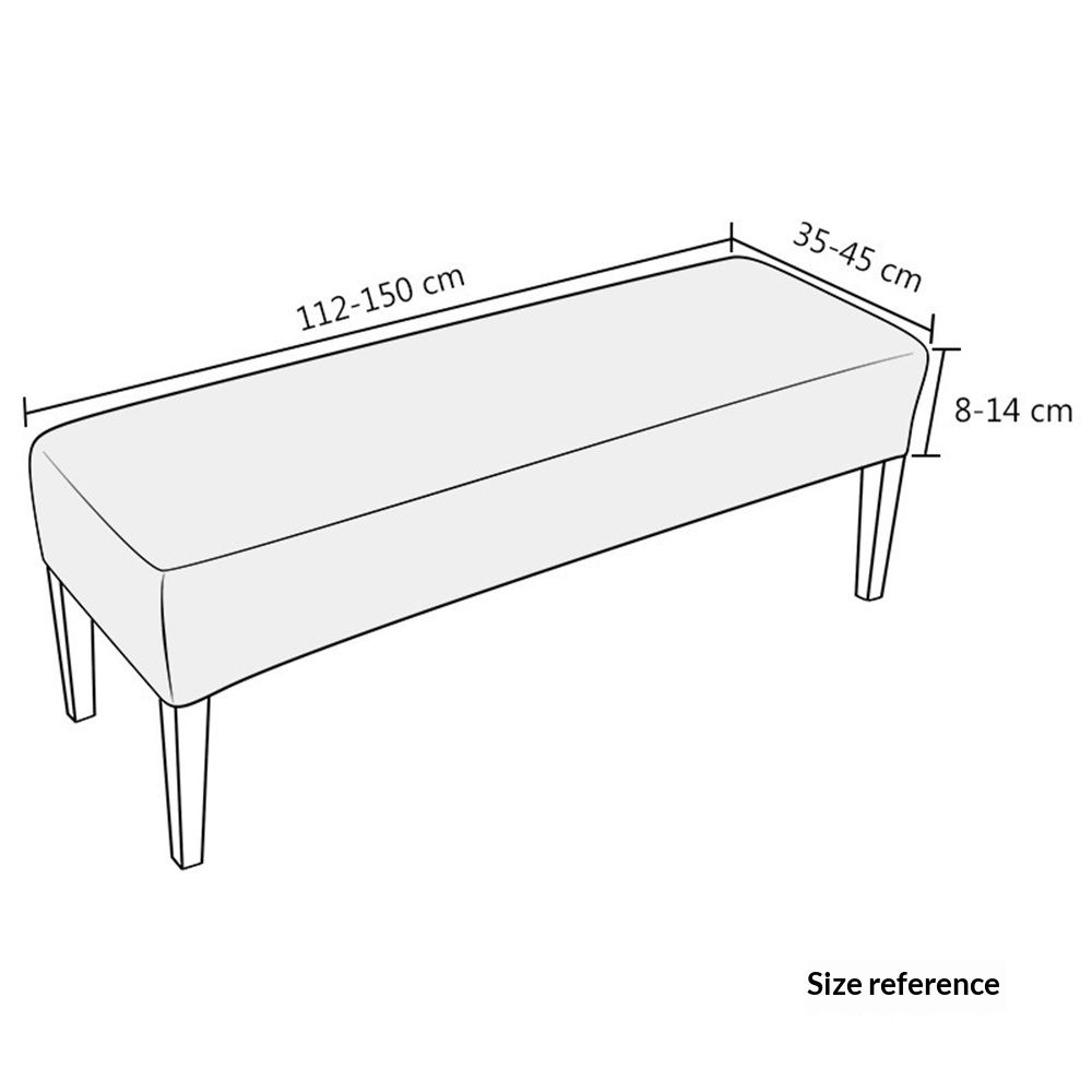 Dining Bench Cover Stretch Velvet Bench Slipcovers Removable Anti-Dust Bench Seat Cushion Covers Upholstered Dining Chair Cover Bench Protector (camel) - Image 5